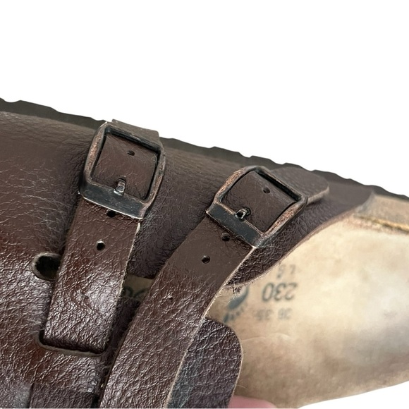 Birkenstock Birki’s Camden double strap brown pebbled leather clogs - Picture 10 of 11